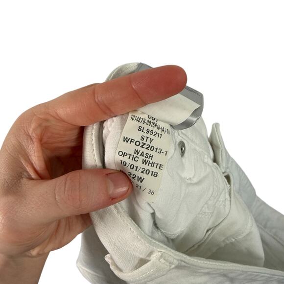 NYDJ Marilyn Straight Jeans Optic White High Rise Stretch Womens Plus 22W - Picture 10 of 10